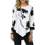Lace Splice Floral Printing Tee Shirt
