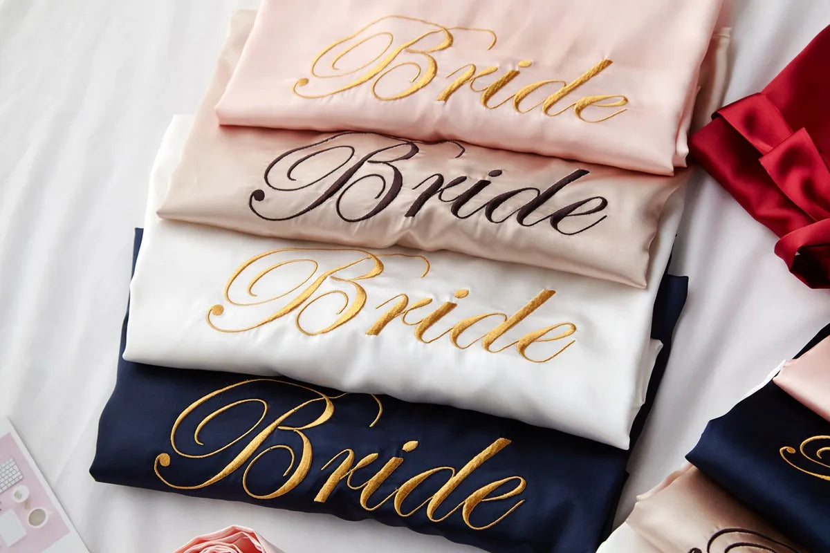 Wedding Bride Bridesmaid Robe Dressing Gown