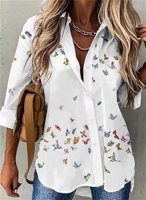 Long-sleeved casual shirt