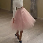 Layers Tulle Skirt Pleated Skirts