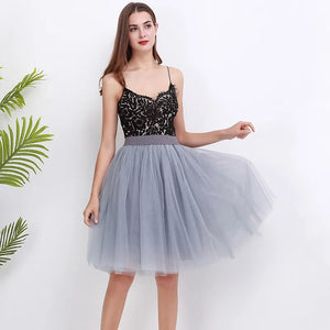 Layers Tulle Skirt Pleated Skirts