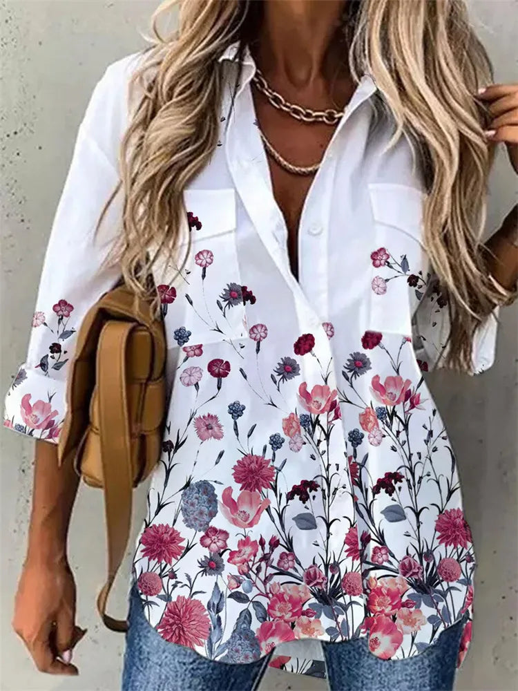 Long-sleeved casual shirt