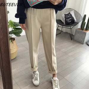 BGTEEVER Winter Pencil Pants Wool Pants
