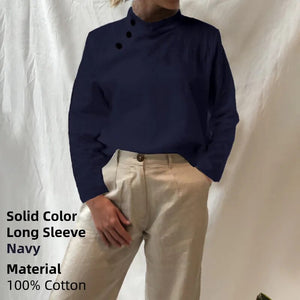 Linen Blusas Mujer Stylish White Shirt