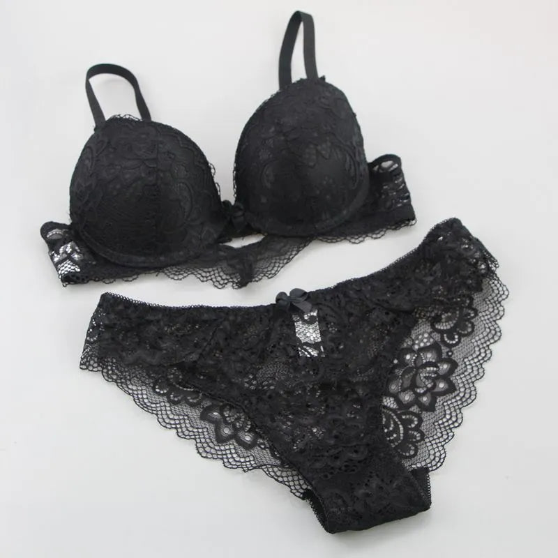 Lace Drill Bras Set