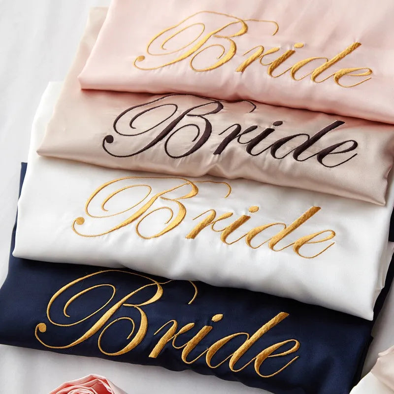 Wedding Bride Bridesmaid Robe Dressing Gown