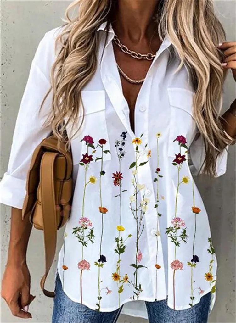 Long-sleeved casual shirt