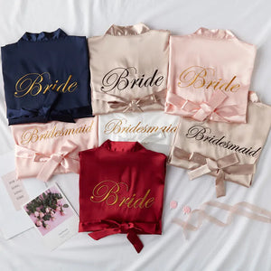 Wedding Bride Bridesmaid Robe Dressing Gown