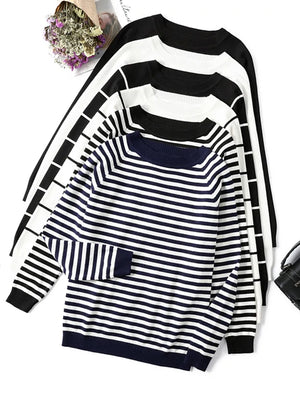Korean Style Striped Pullover Sweater