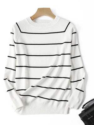 Korean Style Striped Pullover Sweater