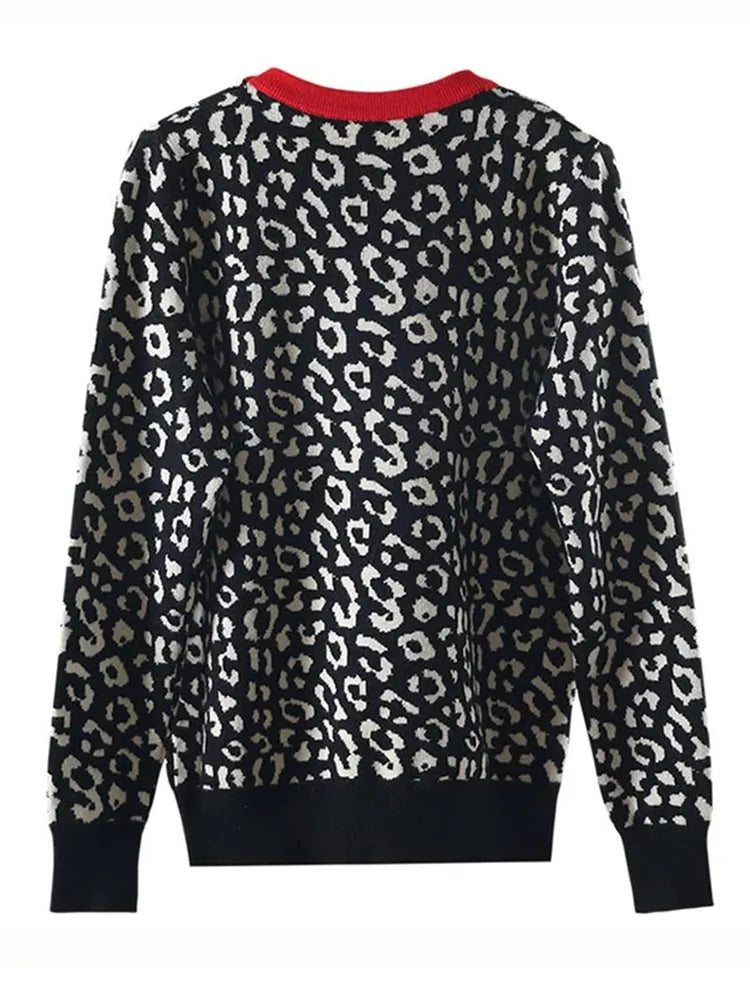Leopard Knitted Pullovers