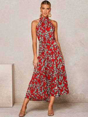 Polka Dot Halter Strapless Dresses