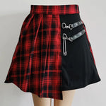 Harajuku Punk Irregular Mini Pleated Skater Skirt