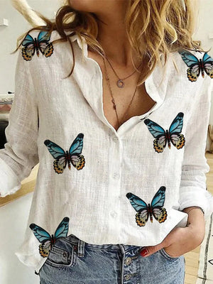 Lapel Cotton Linen Top