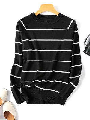 Korean Style Striped Pullover Sweater