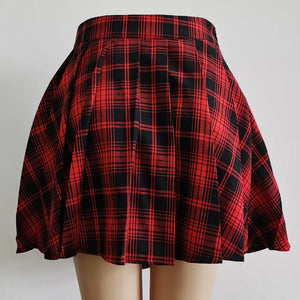 Harajuku Punk Irregular Mini Pleated Skater Skirt