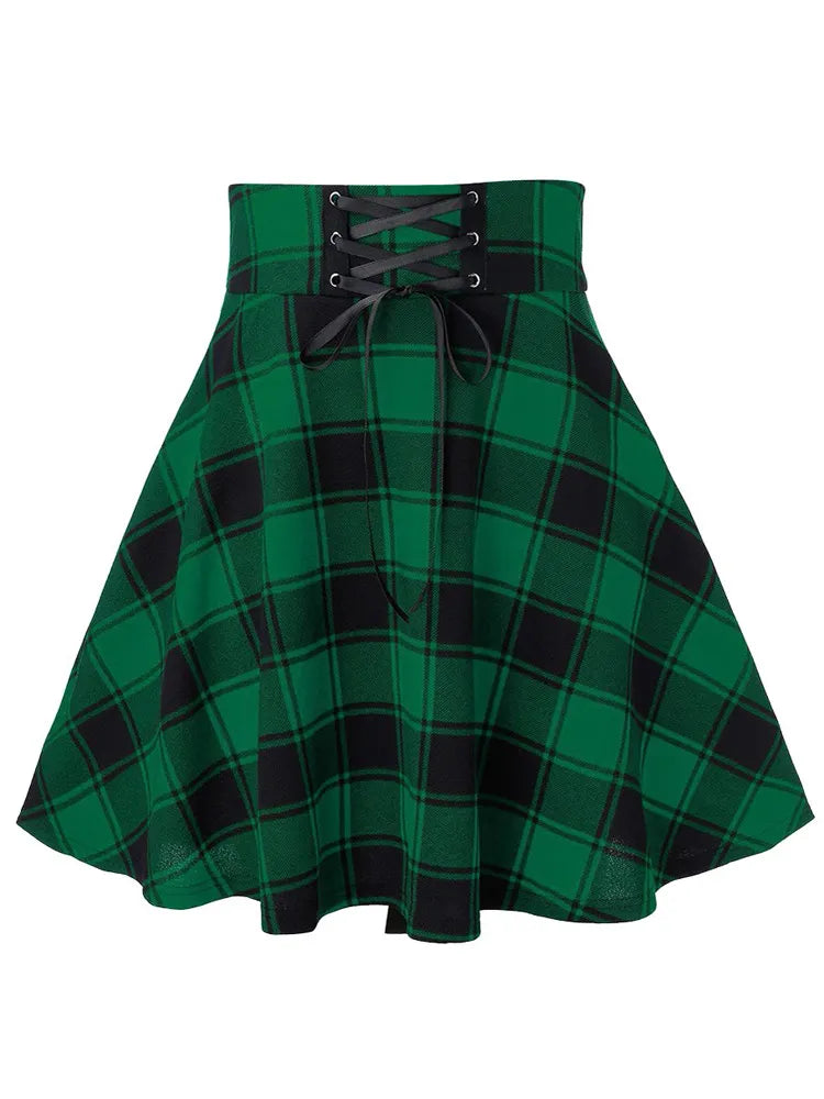 Pleated Plaid Skirts
