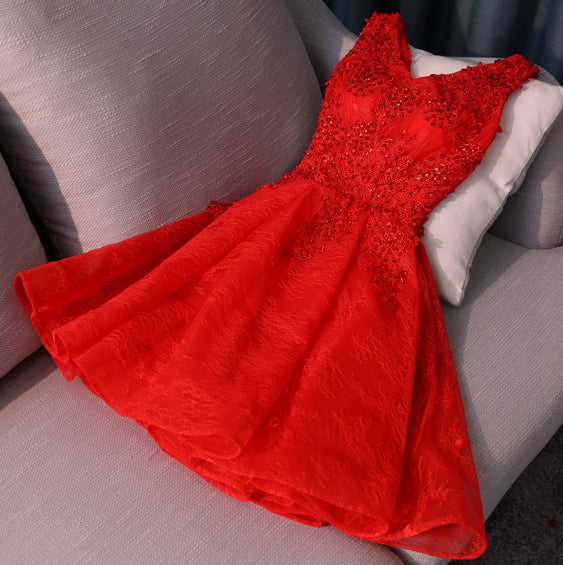 #1492 V Neck Embroidered Crochet Lace Mini Dress