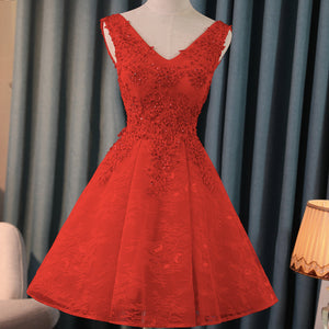 #1492 V Neck Embroidered Crochet Lace Mini Dress
