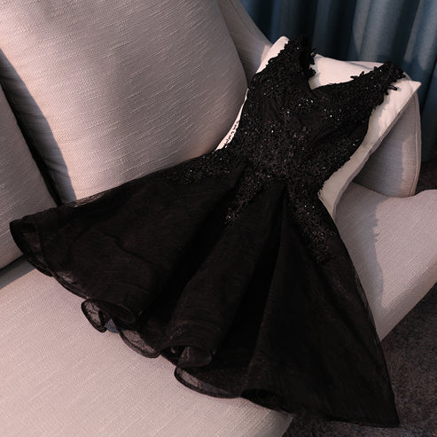 #1493 V Neck Embroidered Crochet Lace Mini Dress