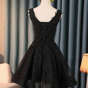 #1493 V Neck Embroidered Crochet Lace Mini Dress