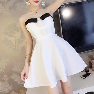 #1500 Tube Pleat Mini Dress with Balls