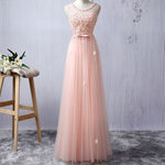 #1247 Embellished Beads and Flowers Maxi Dress with Band and Bow