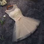 #1178 Embellished Beads V Back Mini Dress Band with Bow