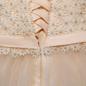 #1178 Embellished Beads V Back Mini Dress Band with Bow